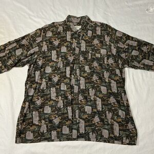 Men's Casual Button Down Shirt - Multicolor